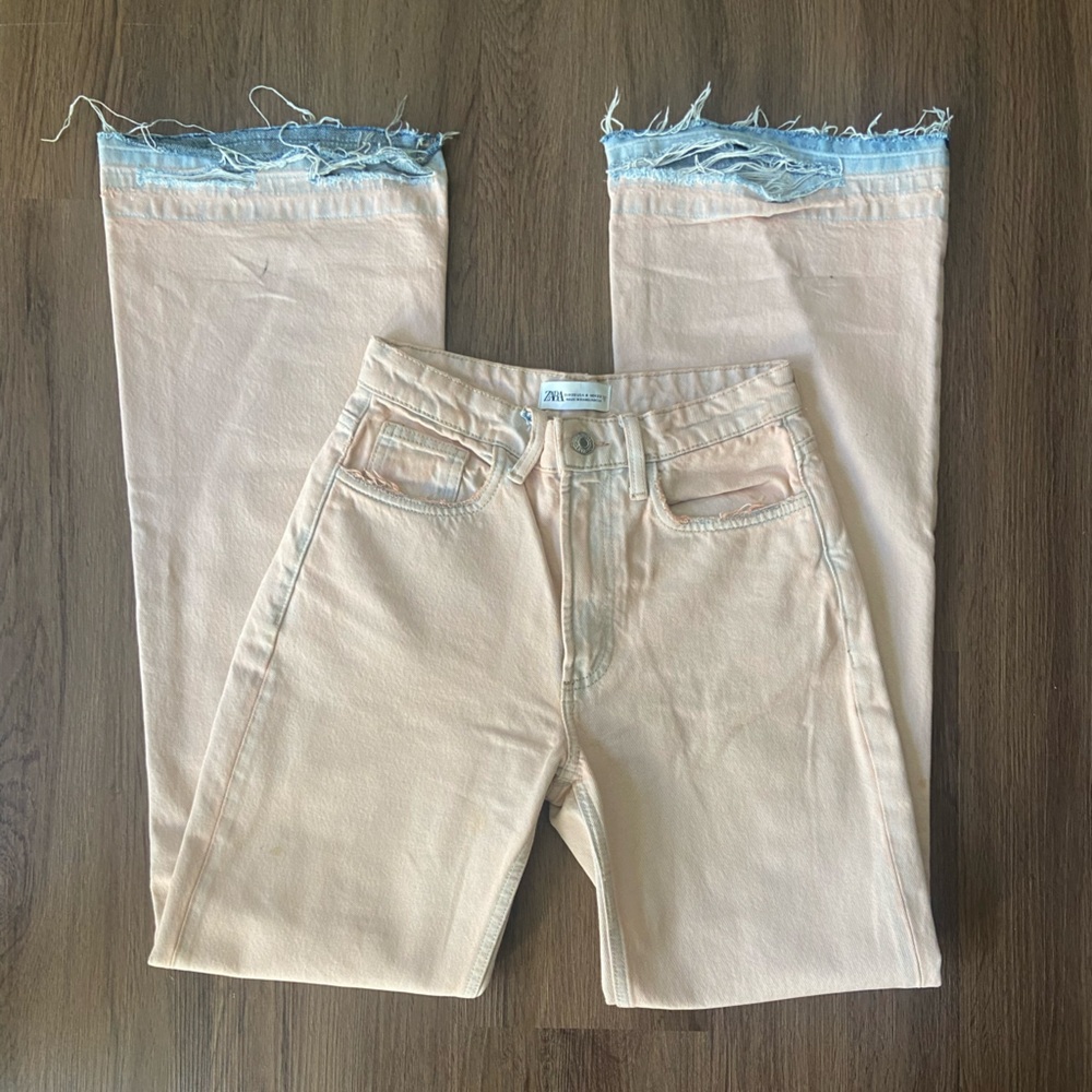 Zara Pink Straight Leg Jeans